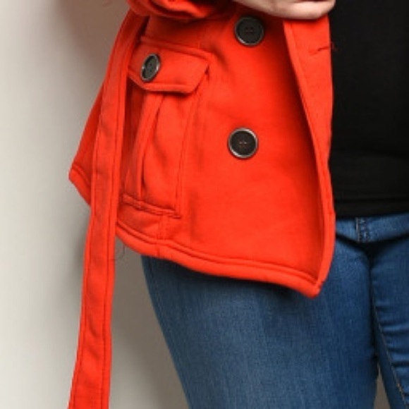 NWT Plus Size Double Breasted Hooded Pea Coat 1X - Picture 4 of 8